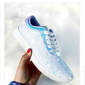 ❌SOLD❌GLITTER BOMB IRIDESCENT SNEAKER- UNICORN